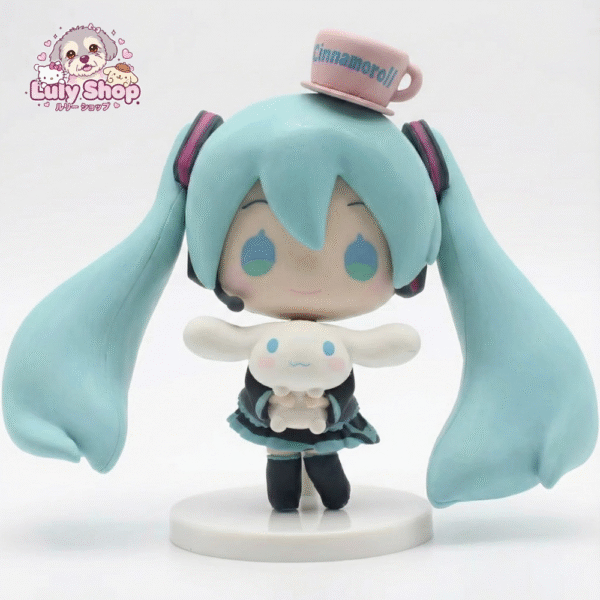 Action Figure Hatsune Miku Cup com Cinnamoroll